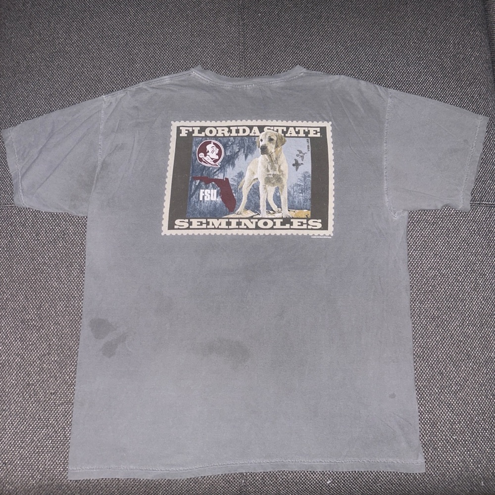 NCAA Florida State Seminoles Gray Dog Graphic Tee - Picture 2 of 6